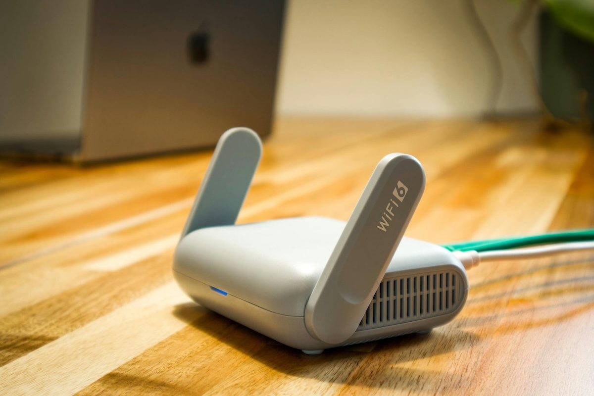 Modern Wi-Fi 6 wireless router for home or office networking